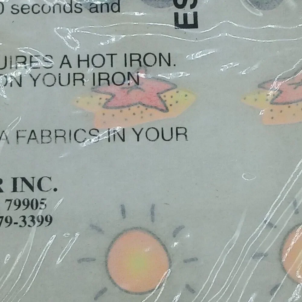 Vintage 80s Iron-on Transfer Sheets Colorful Cartoon & Dinosaurs 4pk Sealed